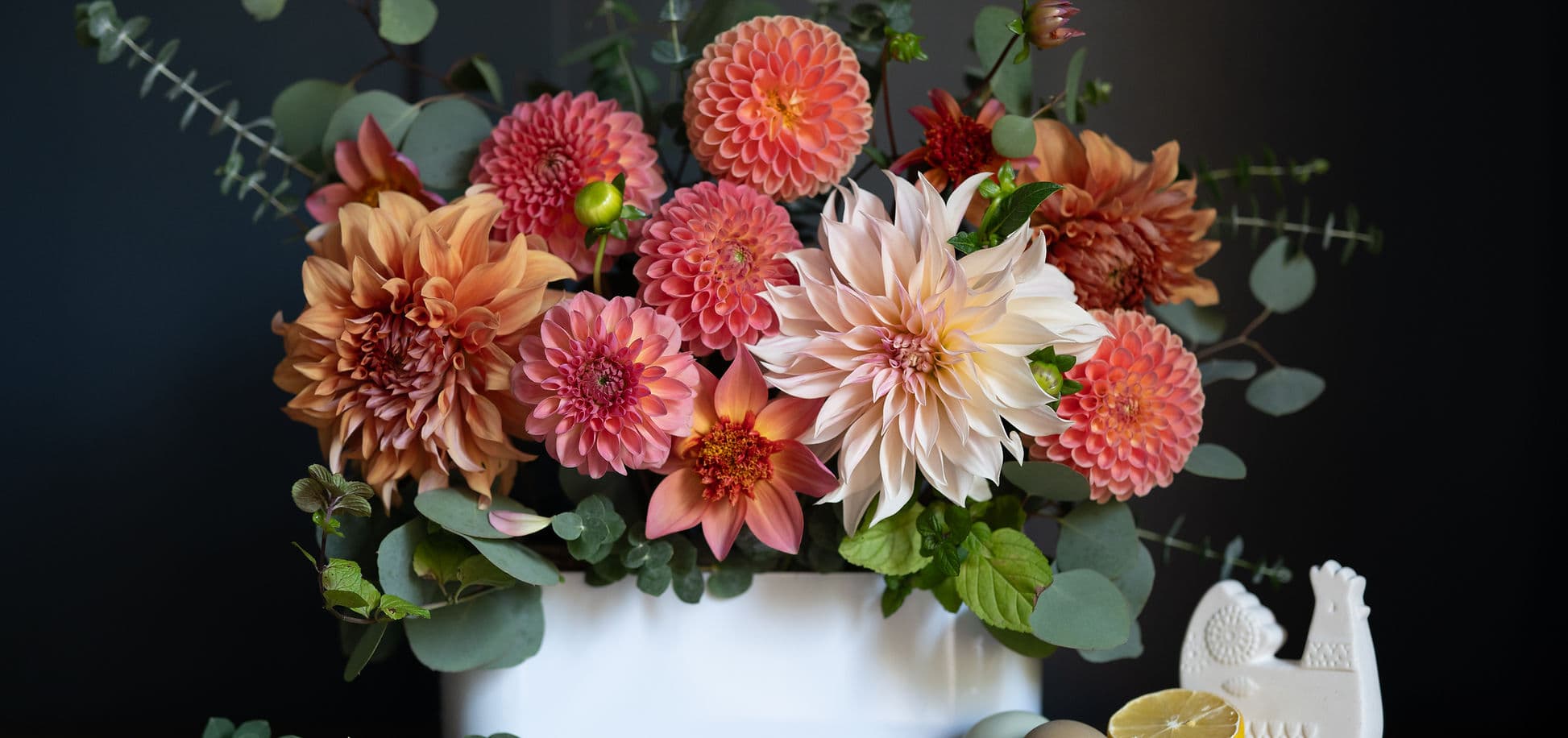 Beautiful seasonal flower arrangement by Kate's Flower Farm